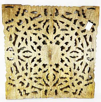 Preview: Wandbild 3D Blumen Dekor aus Mango Holz Mandala